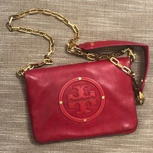 Tory Burch Red Logo Crossbody